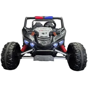 Auto Elettrica per Bambini 24V Buggy Pattuglia Polizia Nero Bianco 2