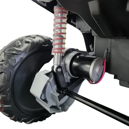 Auto Elettrica per Bambini 24V Buggy Pattuglia Polizia Nero Bianco