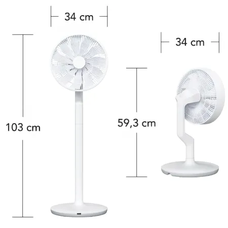 Ventilatore da Terra e Tavolo 27 W con Telecomando WiFi