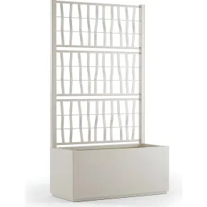 Fioriera con Spalliera Rampicanti Gesso 80x36x140 cm in Plastica