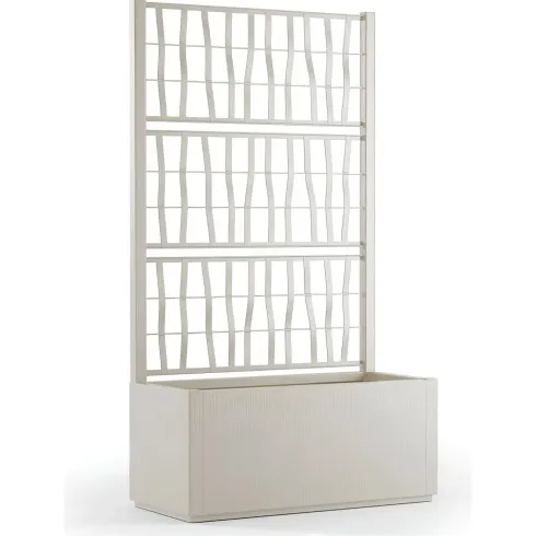 Fioriera con Spalliera Rampicanti Gesso 80x36x140 cm in Plastica