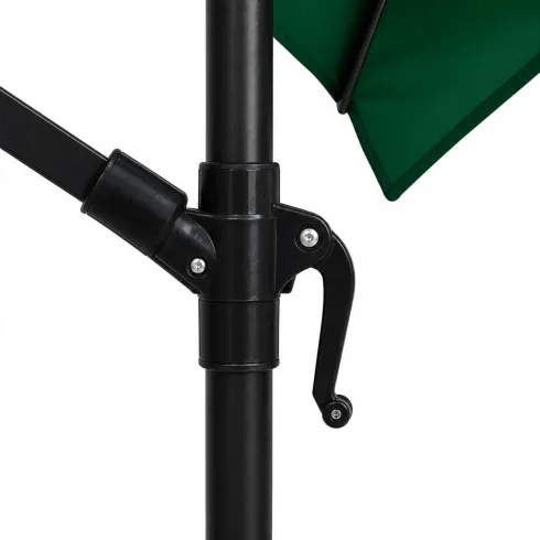 Ombrellone Rotondo Decentrato Verde Inclinabile a Braccio Laterale con Manovella | BricoShop24