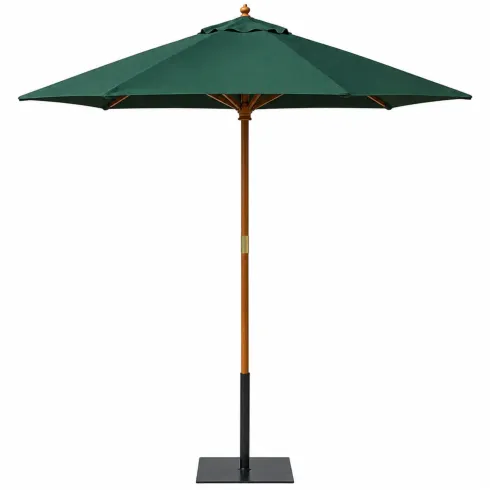Ombrellone Rotondo 2.5 mt in Legno verde da Esterno Giardino Terrazzo Balcone
