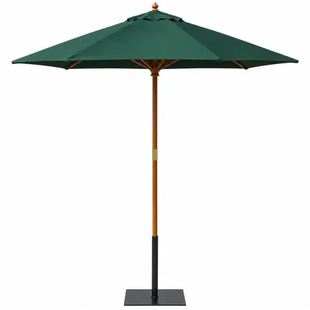 Ombrellone Rotondo 2.5 mt in Legno verde da Esterno Giardino Terrazzo Balcone