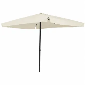 Giardino Ombrellone Quadrato 3x3 Ecru Manovella Tavolo Arredo Esterno Terrazzo