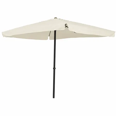 Giardino Ombrellone Quadrato 3x3 Ecru Manovella Tavolo Arredo Esterno Terrazzo