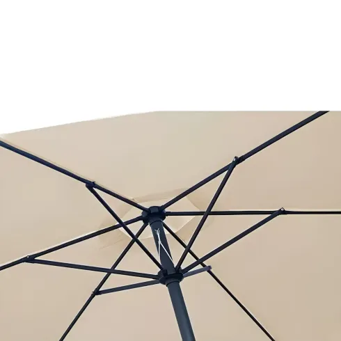 Giardino Ombrellone Quadrato 3x3 Ecru Manovella Tavolo Arredo Esterno Terrazzo