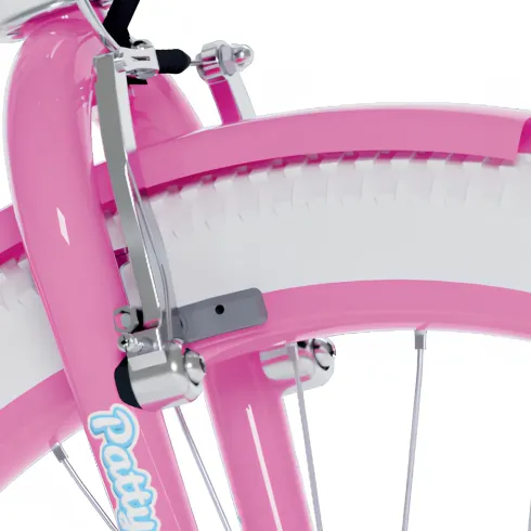 Bicicletta per Bambini Rosa 20" V-Brake Cestino Portapacchi City Bike