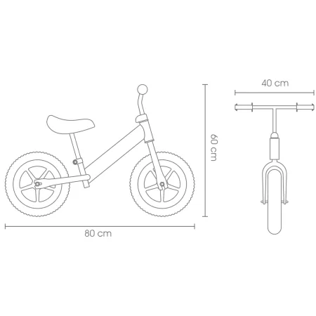 Bicicletta Bambini Equilibrio 2-3 Anni Rosa Senza Pedali Balance Bike