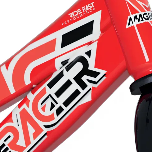 Bicicletta per Bambini 16" Rosso Rotelle Laterali con Freno a Disco