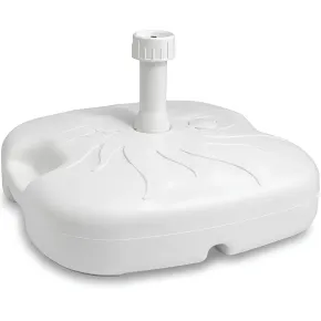 Base per Ombrellone Palo 33 mm Bianco Riempibile 18L con Maniglia