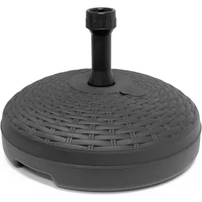 Base per Ombrellone Antracite Effetto Rattan Palo 19/33 mm Riempibile