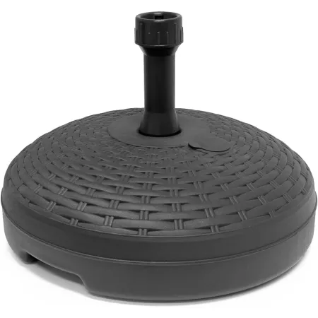 Base per Ombrellone Antracite Effetto Rattan Palo 19/33 mm Riempibile