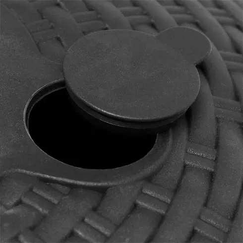 Base per Ombrellone Antracite Effetto Rattan Palo 19/33 mm Riempibile