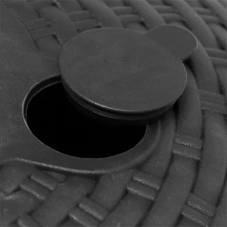 Base per Ombrellone Antracite Effetto Rattan Palo 19/33 mm Riempibile