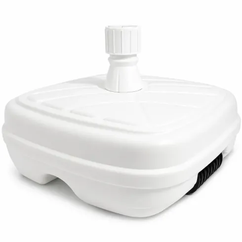 Base per Ombrellone Bianco Palo 33/48 mm Riempibile con Ruota