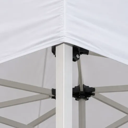 Gazebo a Fisarmonica in Alluminio 300x450 cm Bianco Impermeabile Borsa