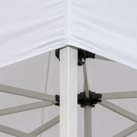 Gazebo a Fisarmonica in Alluminio 300x450 cm Bianco Impermeabile Borsa