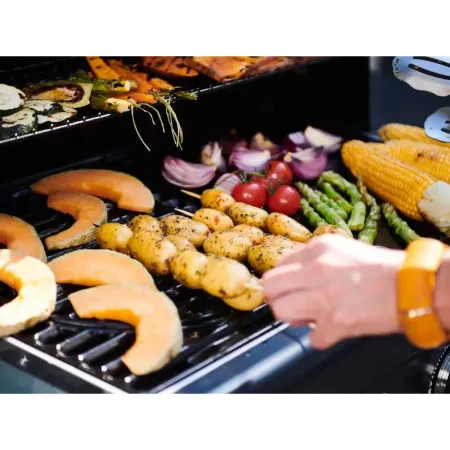 Barbecue a Gas Inox Campignaz 3 Bruciatori Piastra Griglia in Ghisa