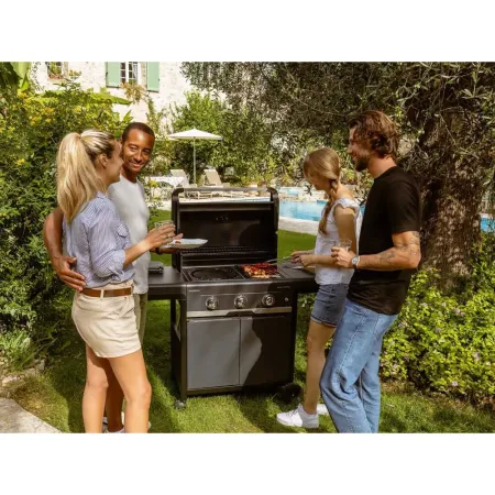 Barbecue a Gas Inox Campignaz 3 Bruciatori Piastra Griglia in Ghisa