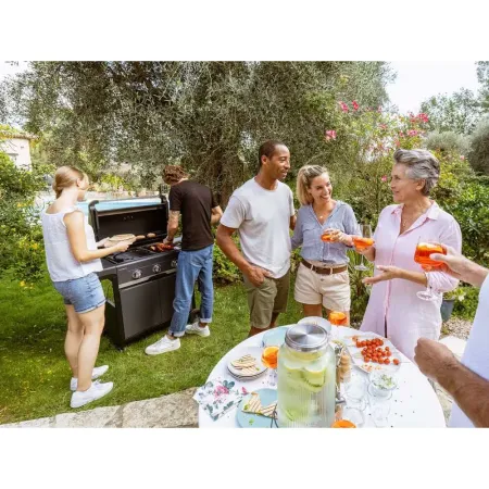 Barbecue a Gas Inox Campignaz 3 Bruciatori Piastra Griglia in Ghisa
