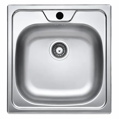 Lavello a Incasso da Cucina 1 Vasca in Acciaio Inox Satinato 48x48 cm