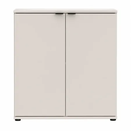 Mobile per Soggiorno Multiuso 2 Ante Beige Credenza Salvaspazio