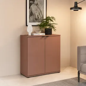 Credenza Multiuso 2 Ante Terracotta Madia per Soggiorno Salvaspazio 2