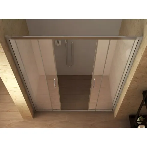Box Doccia Nicchia 2 Ante Scorrevole 6mm 130 140 150 160 170 180 in Cristallo | BricoShop24