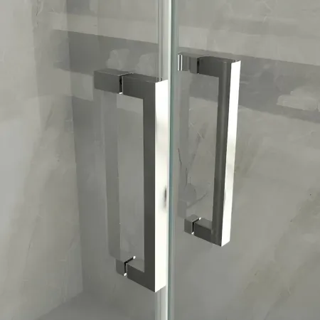 Box Doccia Angolare 2 Lati Ante Saloon Battente Parete Fissa Vetro 6 mm Opaco | BricoShop24
