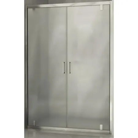 Box Doccia Angolare 2 Lati Ante Saloon Battente Parete Fissa Vetro 6 mm Opaco | BricoShop24