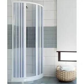 Box Doccia Semicircolare Tondo a Soffietto Angolo 70 75 80 90 in PVC Cabina | BricoShop24