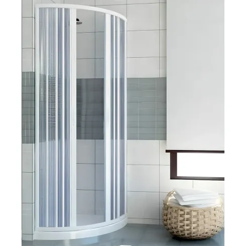 Box Doccia Semicircolare Tondo a Soffietto Angolo 70 75 80 90 in PVC Cabina | BricoShop24