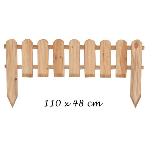 Steccato 110x48 Bordura in Legno da Giardino per Recinzione Staccionata Recinto