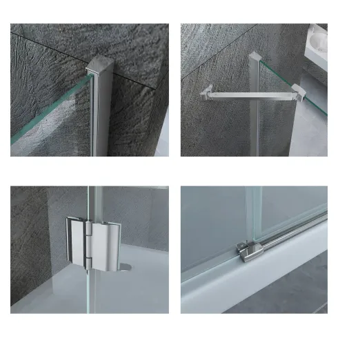 Box Doccia Tondo 80x80 90x90 8 mm 2 ante Battente Semi Circolare Vetro Cristallo