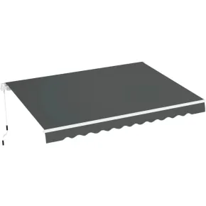 Tenda da Sole Avvolgibile a Barra Quadra 400x250 cm Antracite Esterno
