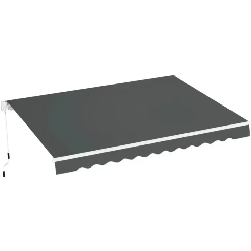 Tenda da Sole Avvolgibile a Barra Quadra 400x250 cm Antracite Esterno
