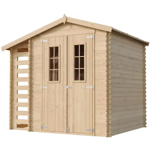 Casetta da Giardino con Legnaia in Legno 19 mm 256x200 cm Pavimento