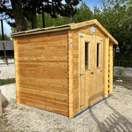 Casetta da Giardino con Legnaia in Legno 19 mm 256x200 cm Pavimento