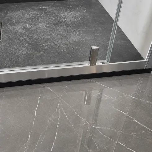 Box Doccia Angolare 2 Ante Battente Saloon Parete Fissa Vetro 6 mm in Cristallo