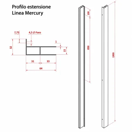 Profili Compensazione Box Doccia 3cm