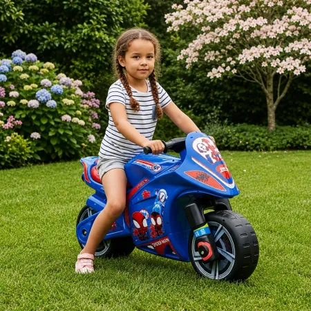 Moto Cavalcabile per Bambini Blu Spidey Marvel Equilibrio Max 50kg