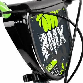 Bicicletta BMX per Bambini 14" Verde con Rotelle Removibili Borraccia 2
