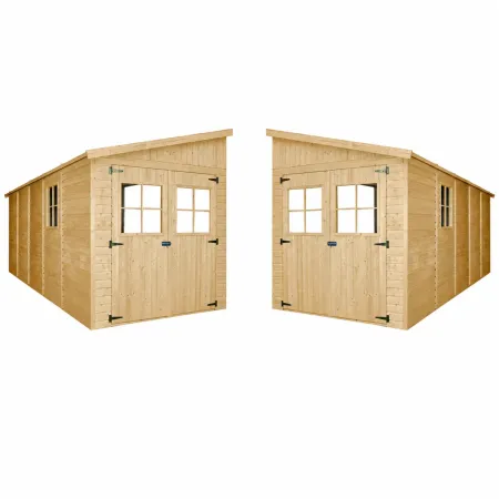 Casetta in Legno 17 mm da Giardino 2x5 Rimessa Attrezzi Addossata 10 m2