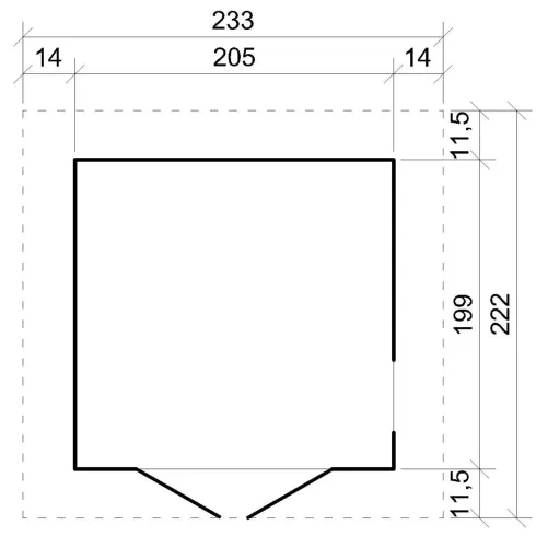 Casetta da Giardino in Legno 2x2 m 4 m2 con Pavimento e Tegole Rosso
