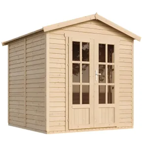 Casetta da Giardino in Legno 2x2 m 4 m2 con Pavimento e Tegole Verde