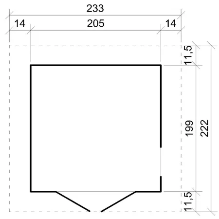 Casetta da Giardino in Legno 2x2 m 4 m2 con Pavimento e Tegole Verde