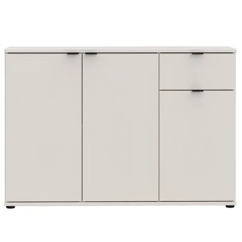 Madia 3 Ante 1 Cassetto Credenza Salvaspazio Beige Cashmere Soggiorno