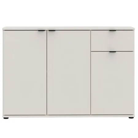Madia 3 Ante 1 Cassetto Credenza Salvaspazio Beige Cashmere Soggiorno