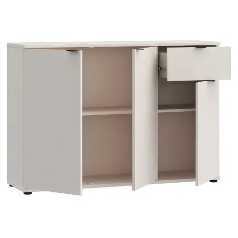 Madia 3 Ante 1 Cassetto Credenza Salvaspazio Beige Cashmere Soggiorno